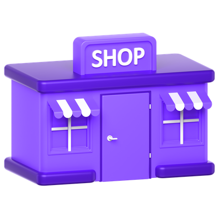 Shop  3D Icon