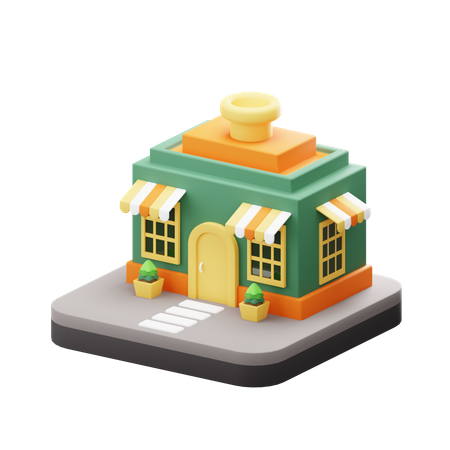 Shop  3D Icon