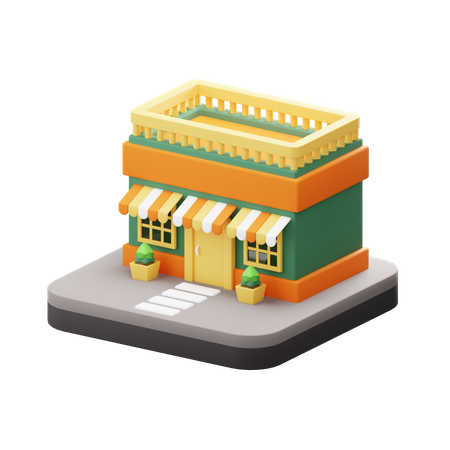 Shop  3D Icon