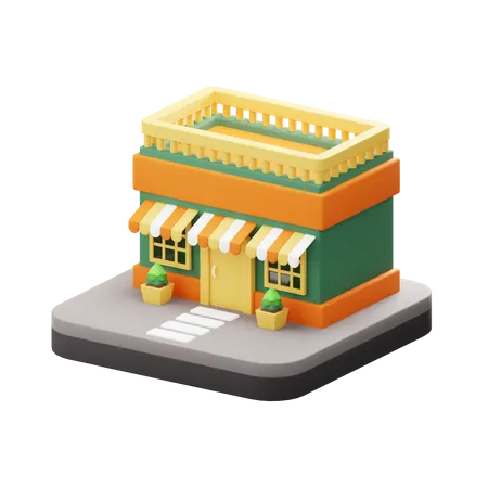 Shop  3D Icon