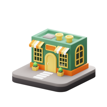 Shop  3D Icon