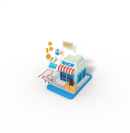 Shop 3D Icon