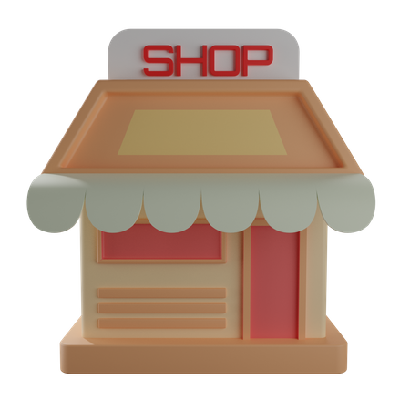 Shop  3D Icon