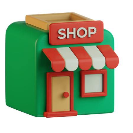 Shop  3D Icon