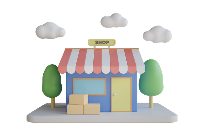 Shop  3D Illustration