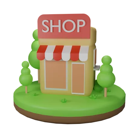 Shop  3D Illustration