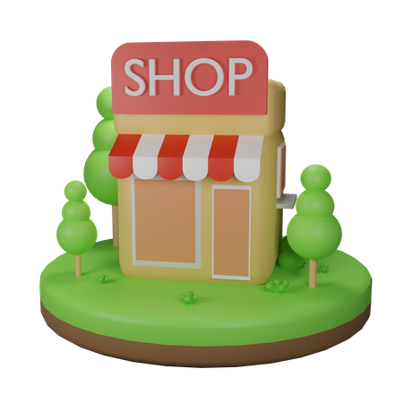 Shop  3D Illustration
