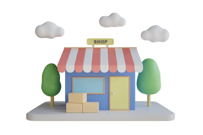Shop  3D Illustration