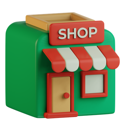 Shop  3D Icon