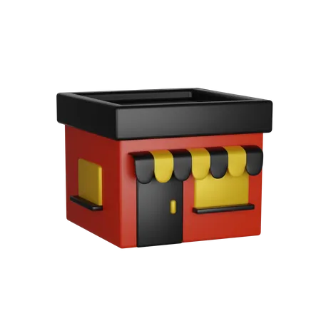 Black Friday Shop Store Building 3 D Render Icon 3D Icon