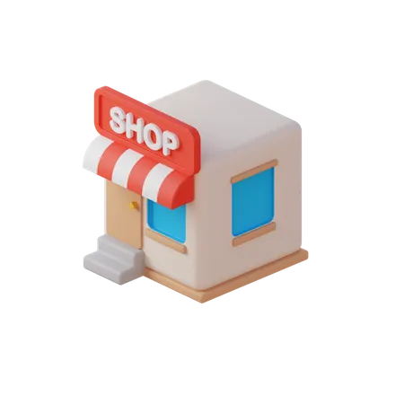 Shop 3 D Icon Illustration 3D Icon