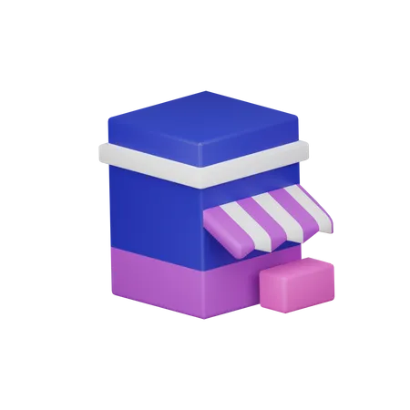 3 D Store Shop Mall 3D Icon