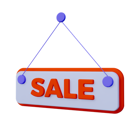 Shop Board Sale  3D Icon