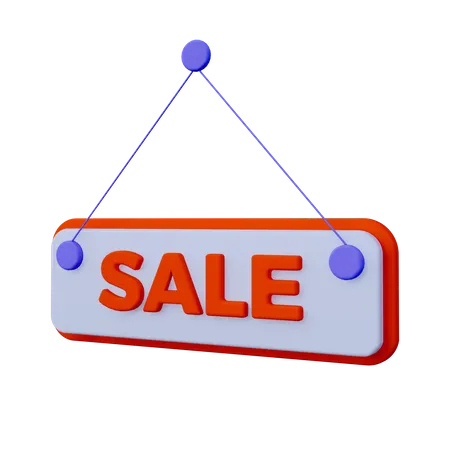 Shop Board Sale  3D Icon