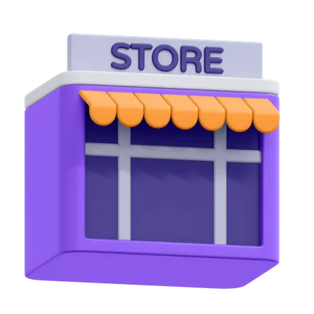 Shop Building  3D Icon