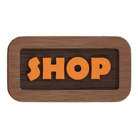 Shop Button  3D Icon