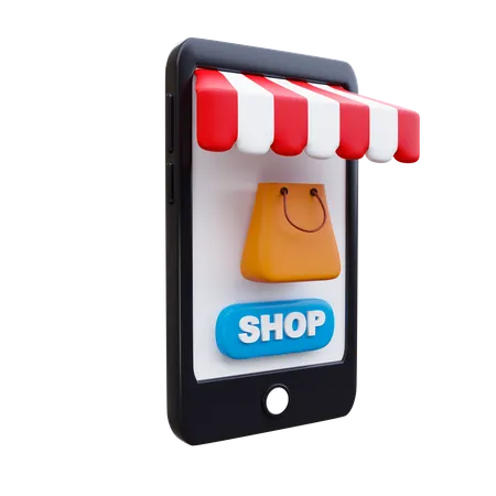 Shop Button  3D Icon