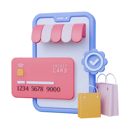 Shop Card Payment  3D Icon