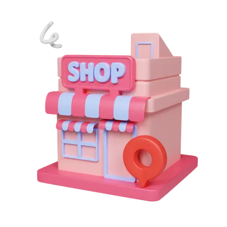 Shop center  3D Icon