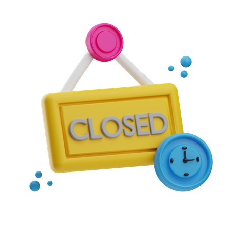 Shop Close Time  3D Icon