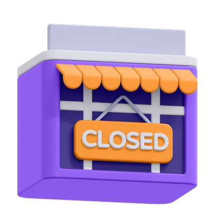 Shop Closed  3D Icon