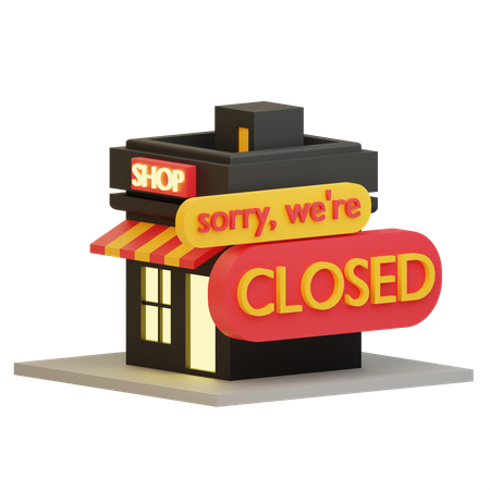 Shop Closed  3D Icon