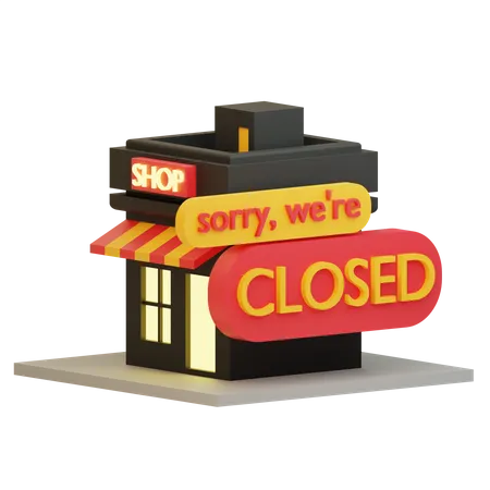 Shop Closed  3D Icon