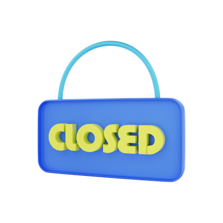 Shop Closed  3D Illustration