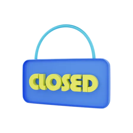 Shop Closed  3D Illustration