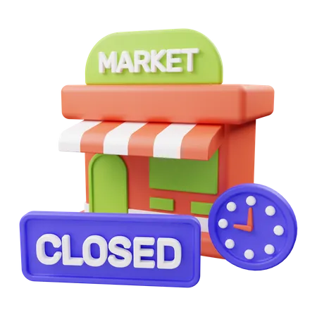 Shop closed 3D Illustration