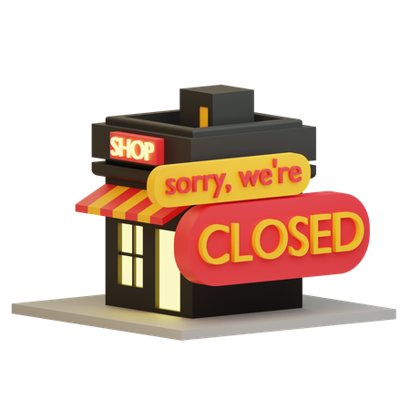 Shop Closed 3D Icon