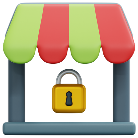 Shop Closure  3D Icon
