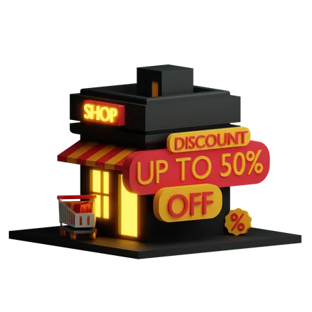 Shop Discount  3D Icon