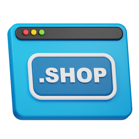 SHOP Domain  3D Icon