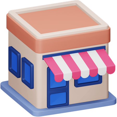 Shop House  3D Icon
