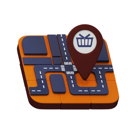 Shop location  3D Icon