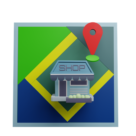 Shop Location  3D Icon