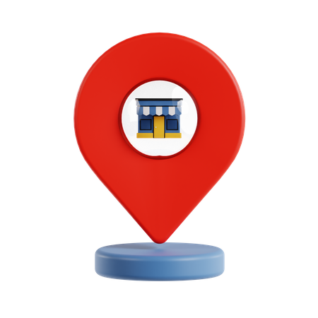 Shop Location  3D Icon