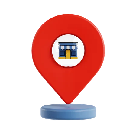 Shop Location  3D Icon