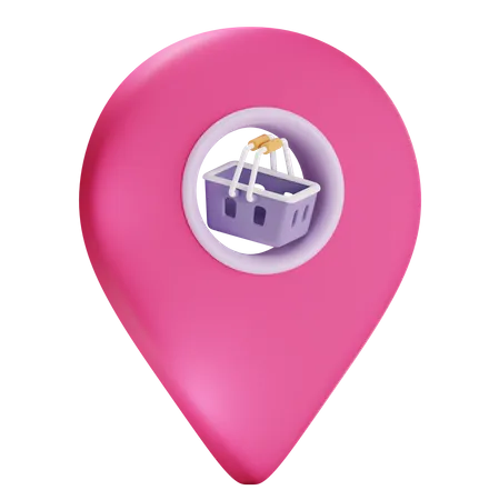 Shop Location  3D Icon