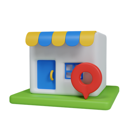 Shop Location  3D Icon