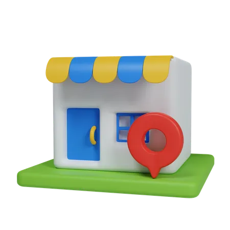 Shop Location  3D Icon