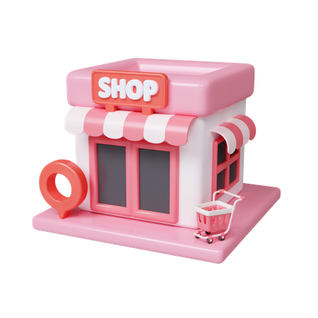 Shop Location  3D Icon