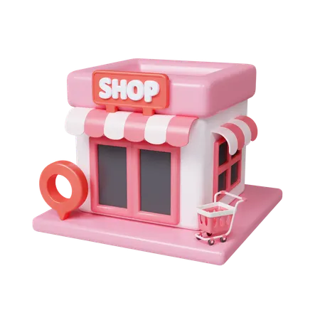 Shop Location  3D Icon