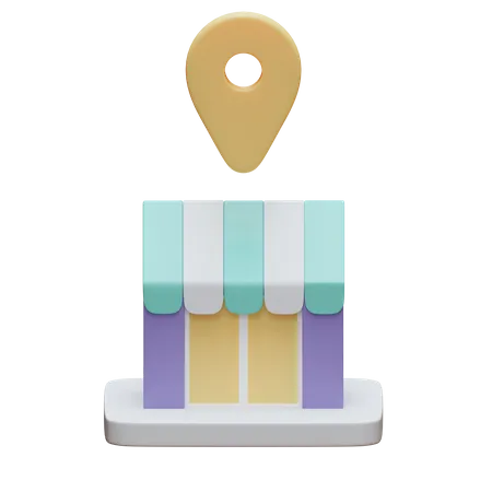 Shop Location For Maps 3D Illustration