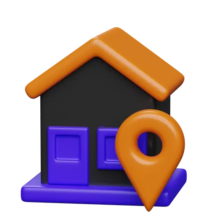 3 D Home Location 3 D Render Illustration 3D Icon