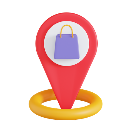 Shop Location  3D Icon