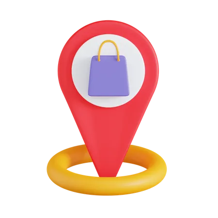 Shop Location  3D Icon