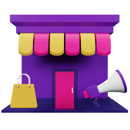 Shop Marketing 3D Icon