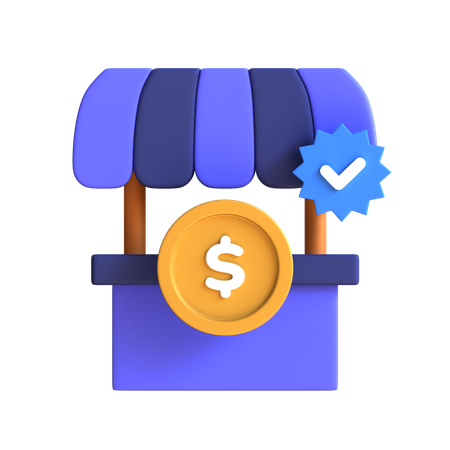 Shop Merchant  3D Icon